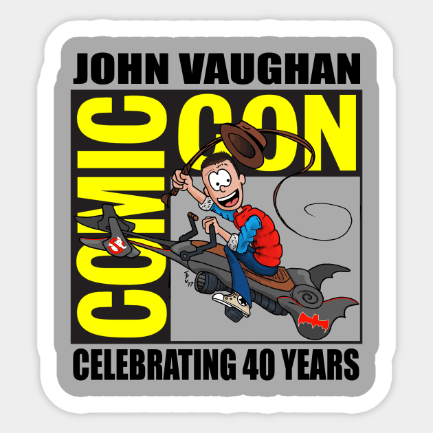 John Vaughan Comic Con Sticker by Fitzufilms